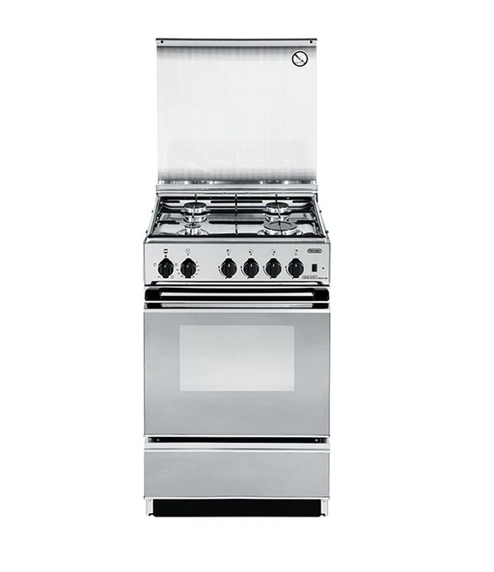 De Longhi Sex554Gbned Cucina Inox Forno Elettrico 4 Bruciatori