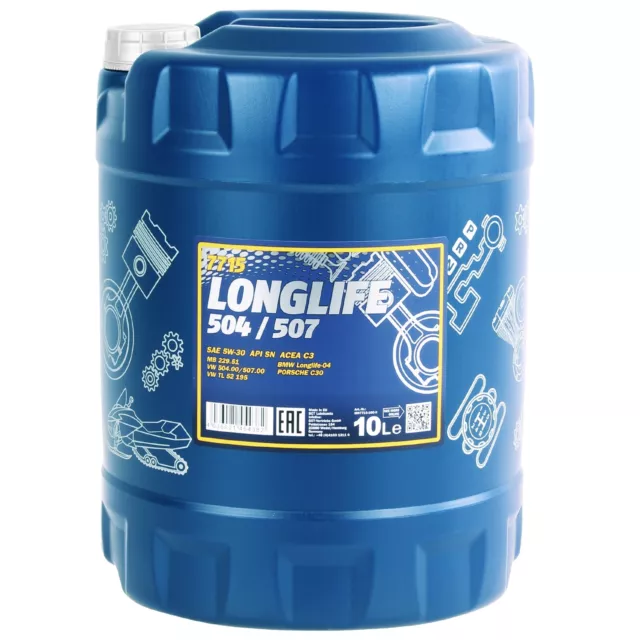 10 Liter Mannol 5W-30 7715 Longlife Motoröl 504.00 507.00 Ll-04 229.51 5W30 Öl