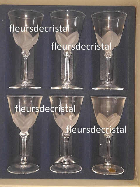 Cristal d'Arques coffret de 6 verres a vin blanc ou à porto modèle florence