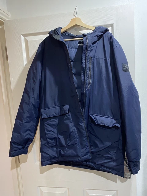 ADIDAS - MENS PARKA - Cy8602 - Coat Jacket Blue Navy size large