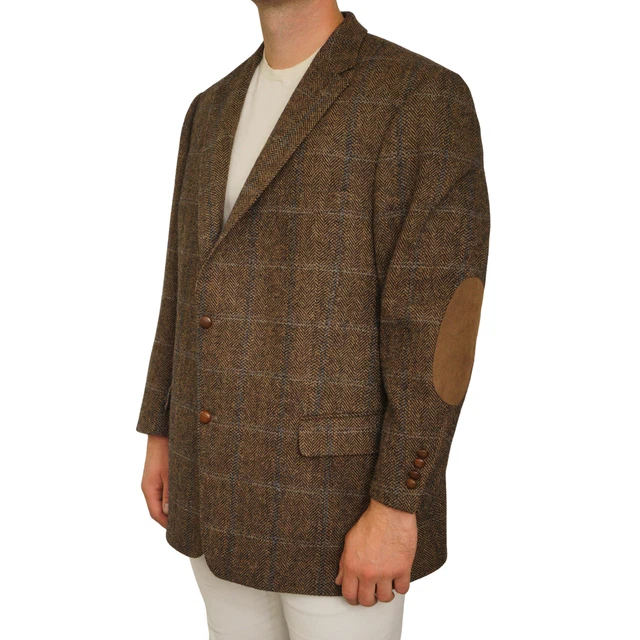 Harris Tweed Vintage Blazer Scottish Wool Tailored In