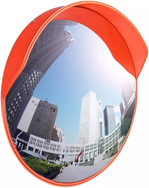 23" Wide Angle Security Convex PC Mirror Outdoor Road Traffic Driveway Safety