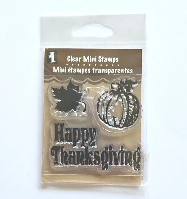 HAPPY THANKSGIVING Inkadinkado Clear Acrylic Stamps holidays bg136