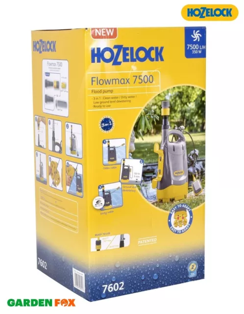 Hozelock Flowmax 7500 - Flood Pump - 7602 - 5010646058513