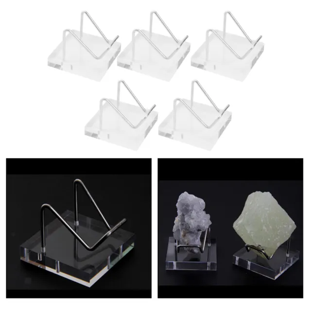 5 Stk. Acryl Basis Display Ständer Mineral Geode Fossil Kristallkugelhalter