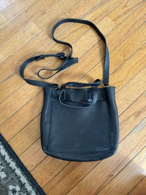 Madewell The Small Transport Crossbody Bag Black Leather