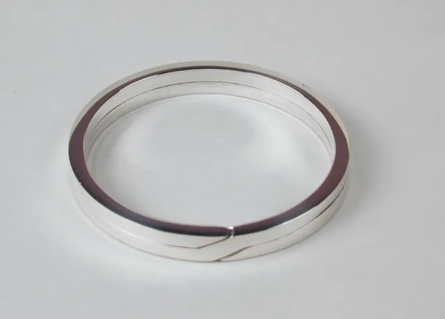 925 Sterling Silver Rectangle Flat Wire Cuff Ring Blank for Jewelry Making  100mm