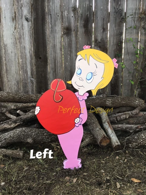 New CINDY Lou Who Smiling GRINCH Inspired CHRISTMAS Yard Art Decoration Left