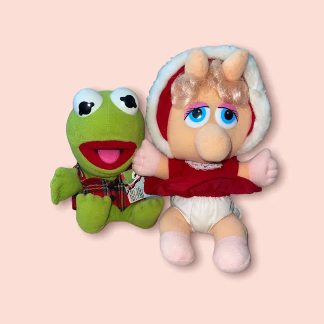 Vintage McDonald's Jim Henson's Baby Kermit & Miss Piggy 1988 Christmas Muppets