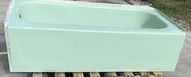 1955 STANDARD MID CENTURY JADEITE Seafoam GREEN  Pressed Steel BATHTUB