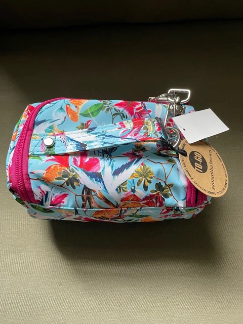 Samantha Brown To-Go Light Weight Cosmetic Organizer TROPICAL GARDEN nwt 3