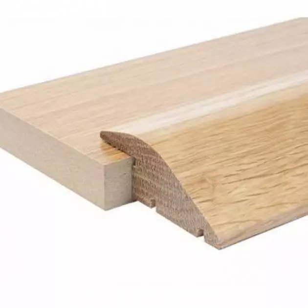 15mm Ramp Reducer Solid Oak Wood Floor Door Threshold Trim Profile LACQUERED