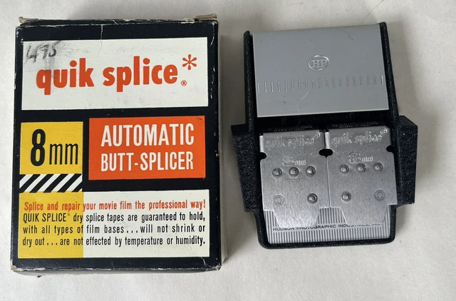 Herramienta De Colección HP Super 8mm 8 Película Quik Empalme Rápido Automática Empalme de Botón Retro
