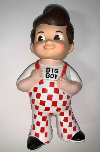 Vintage 1973 Big Boy Rubber Coin Piggy Bank Restaurant Advertising Toy Doll