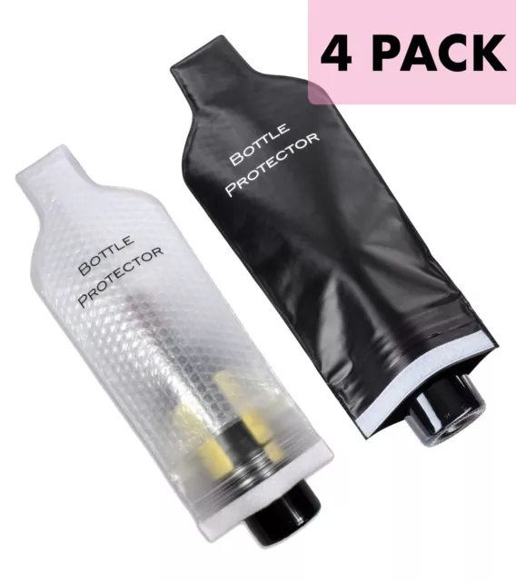 Reusable Wine Bottle Protector for Travel (4 pack) Wine Bag Sleeve Carrier Skin