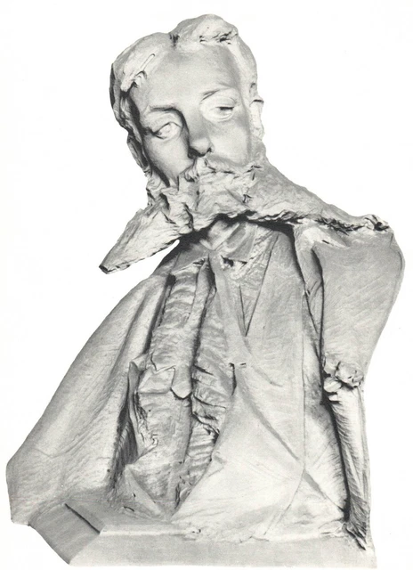 F3736 Giuseppe Grandi, Busto di A. Billia, Stampa epoca, Vintage print