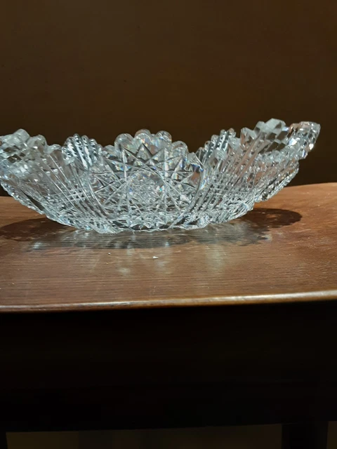 Exceptional Unusual Vintage American Brilliant Cut Bowl " Cut To Peices " 18