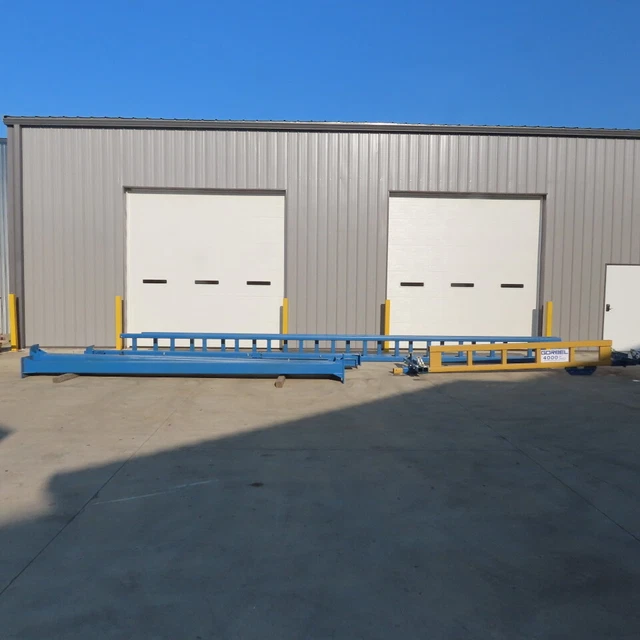 Gorbel 2 ton Free Standing Workstation Bridge Crane 4 Post 14' Span 28'R 14'Ht
