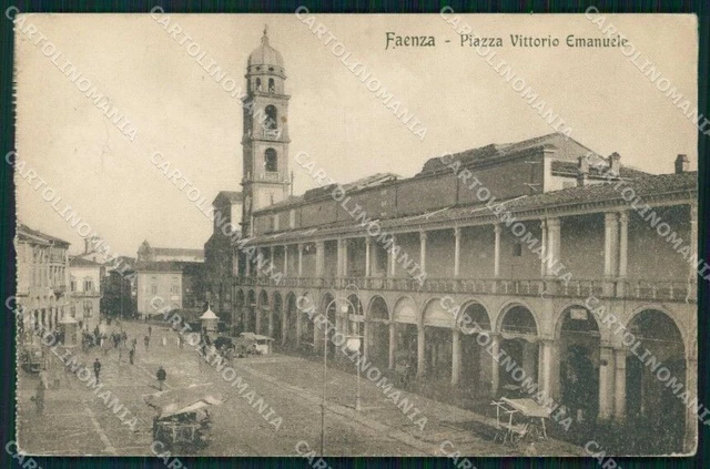 Ravenna Faenza Piazza Vittorio Emanuele cartolina RB7779