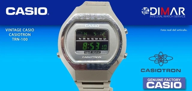 VINTAGE CASIO CASIOTRON Trn-100B-8T. Qw.1670, Japan Wr.10Bar, Lcd