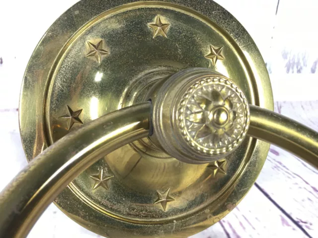 Huge Rare Antique Victorian Lone Star Salvage Vintage Door Knocker Solid Brass 2