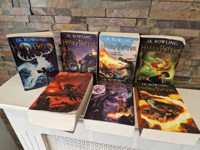 Harry Potter Complete Book Collection Set 1 - 8 UK, used.