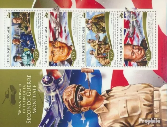 Briefmarken Togo  Mi 6594-6597 Kleinbogen postfrisch Militär, Kriege