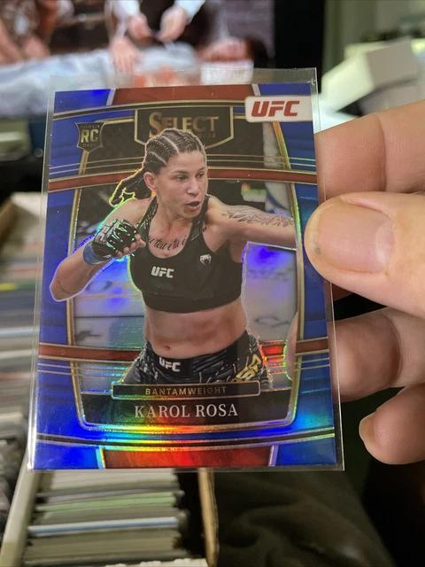 Karol Rosa #3 2022 Panini Select Ufc Rc Rookie - Blue Silver Prizm