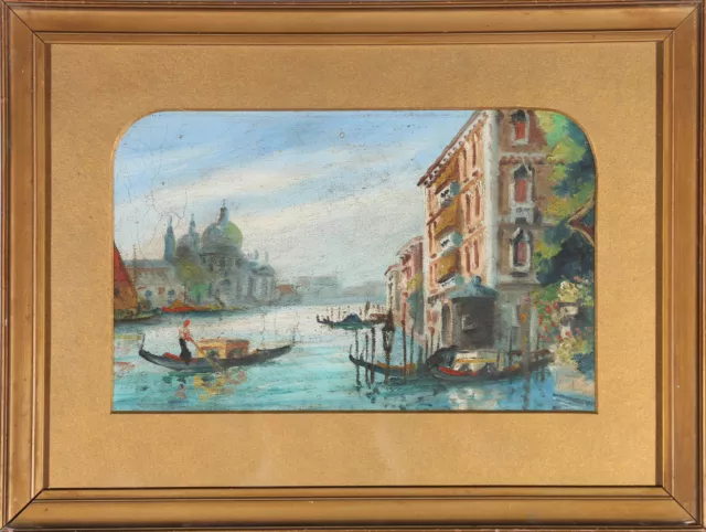 Framed Late 19th Century Oil - Early Morning in Venice