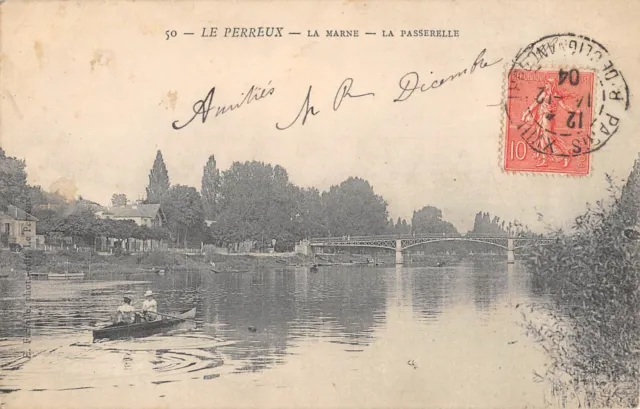 Cpa 94 Le Perreux / La Marne / La Passerelle