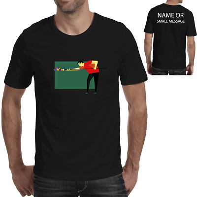 Pool player Cartoon Funny T Shirt personalised Billiards Snooker