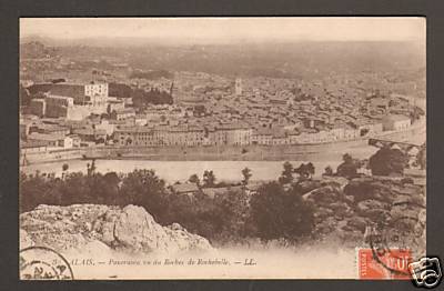 VILLAS & PONT 30 FAUBOURG DU SOLEIL en vue aérienne en 1950 ALES 