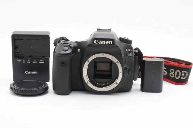 CANON EOS 80D 24.2 MP Digital SLR Camera Body w/Battery From