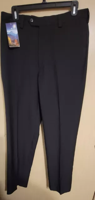 Haggar Smart Fiber Dress Pants Classic Fit Pleated Black Mens Size 32 x 32 NEW 3