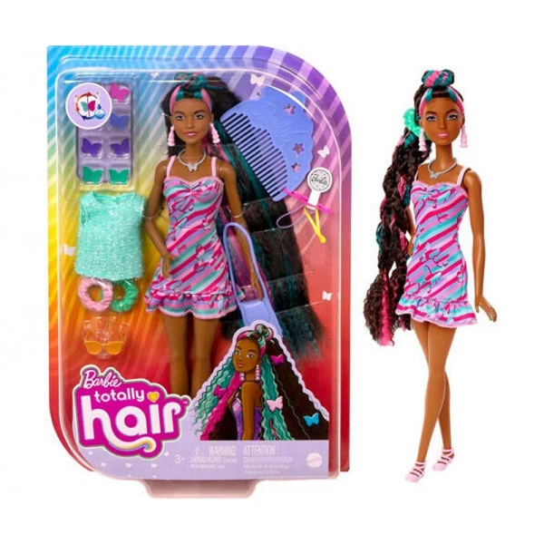 MUÑECA BARBIE NEGRA Nueva Totally Hair Cabello Largo Mattel