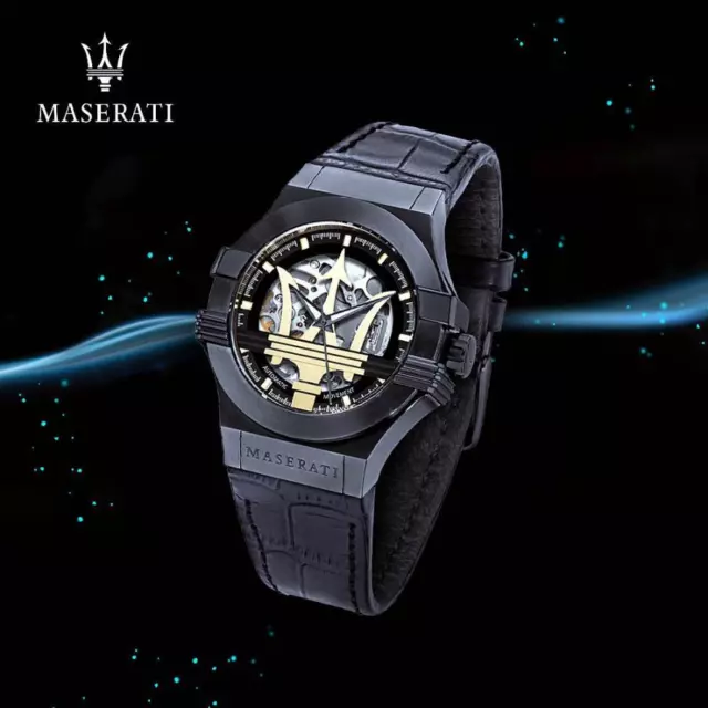 Montre Homme Maserati Automatique- Cadran Noir Et Bracelet noir-R8821108036 Ø 42