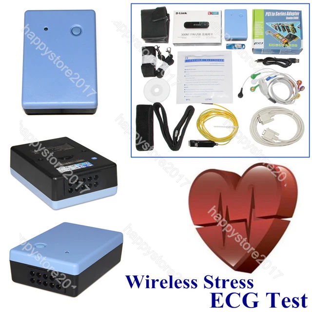 CONTEC8000S 12-LEAD WIRELESS Stress test ECG/EKG System Recorder PC ...