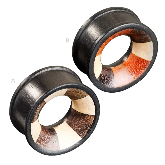 Tunnel En Bois Tribal Gravé Au Laser - Plug D'oreille 12-22mm Motif Ethnique Pour Lobe - Z546
