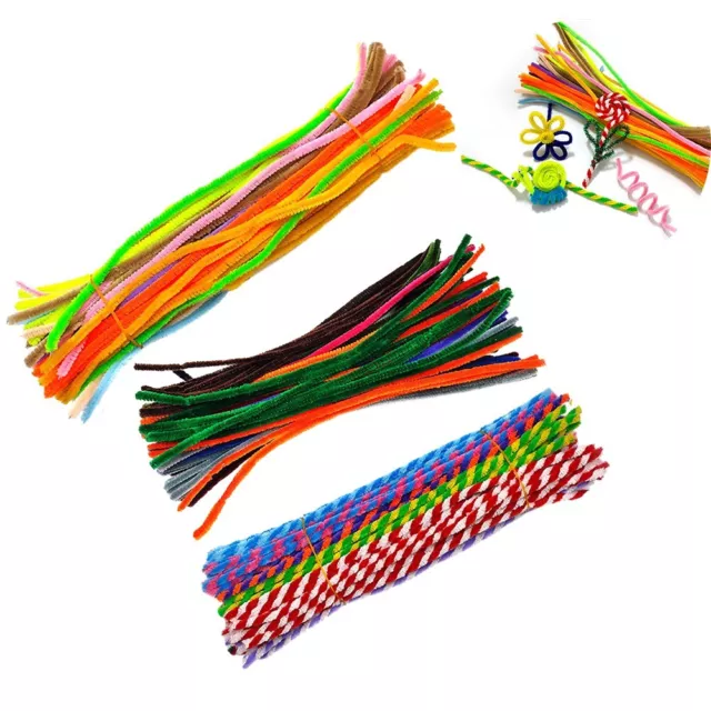 Colorido limpiador de tubos de tallos de oruga 100 ud. para niños arte y para ropa manual
