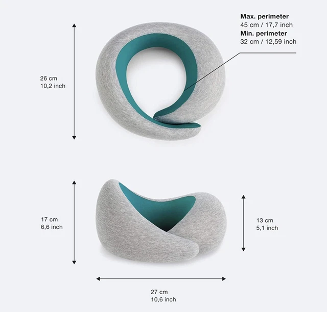 Ostrich Pillow Go Neck Pillow One Size Travel Rest Comfort - Blue Reef 5
