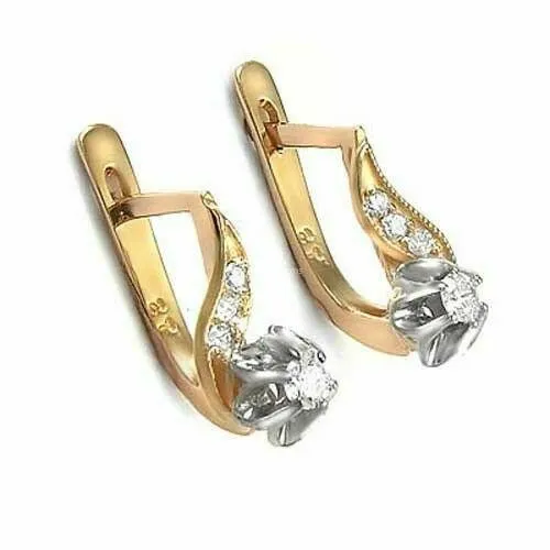 Cadeau pour Elle 925 Argent Sterling Naturel Diamant Gemme Huggie Boucles
