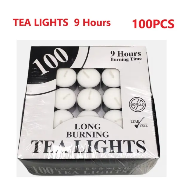 9Hours Tea Light Candle Tealight Wedding Candles Bulk Tealights Hour Party