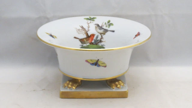 Herend Rothschild Bird (RO) 3" Claw Footed Urn (6492) Motif #5