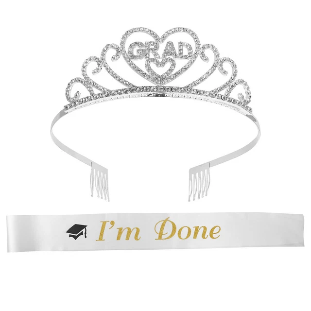 2021 Spalla Fascia Satina Ragazza Laurea Cintura Glitter