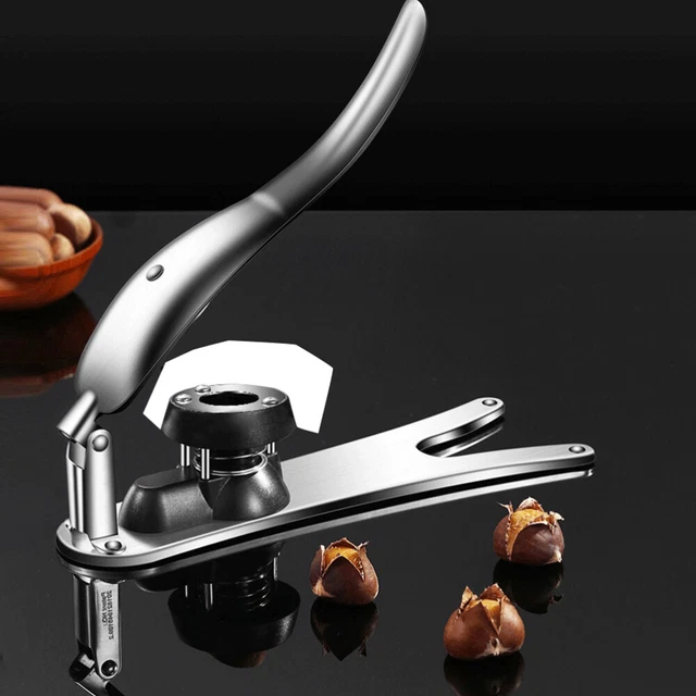 Cascanueces clip de castaño acero inoxidable interruptor de nueces castañas de nuez - fruta abrefrutas