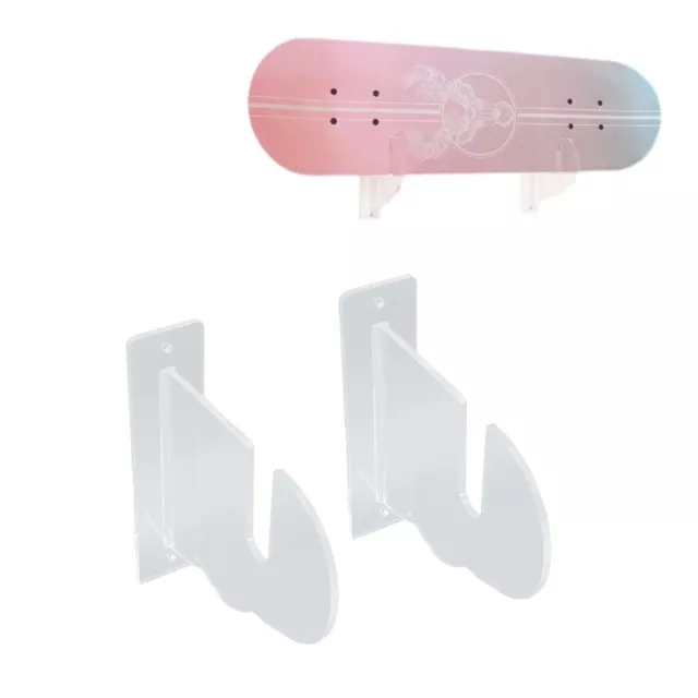 New Wall Mounted Acrylic Skateboard Display Rack Skateboard Stand Transparent