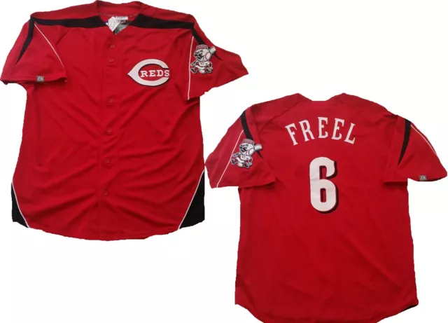 Camiseta de béisbol de MLB de los Rojos de Cincinnati Ryan Freel 6 roja