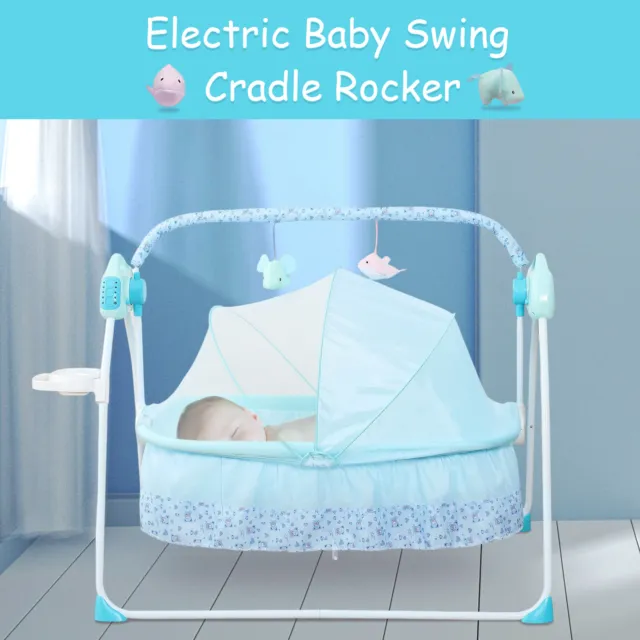 Cuna eléctrica columpio automático cuna bebé cuna mecedora cama cuna cuna + mosquitera