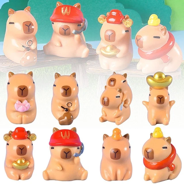 5/10 Peças Miniaturas De Resina De Capivara - Inquedos Animais Fofos DIY Para