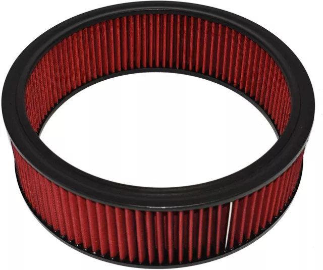 High Flow Washable & Reusable Round Air Filter Element Replacement 14" X 4" Red